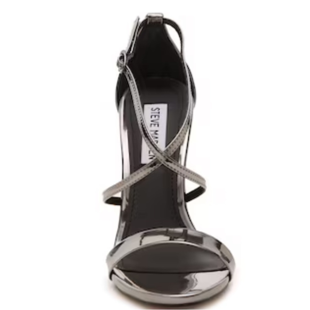 STEVE MADDEN STRAPPY HEELS - FELIZ PEWTER SIZE 8.5 - Picture 9 of 11